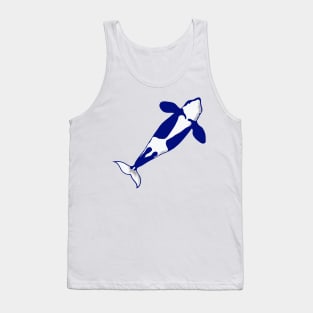 Blue and white orca Tank Top